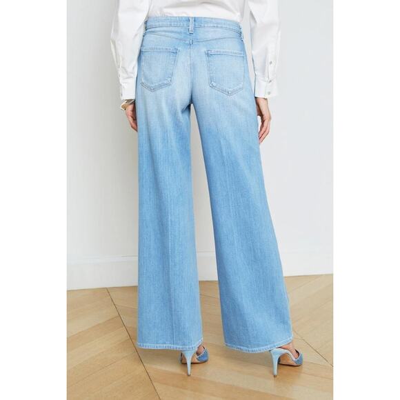L'AGENCE Alicent Wide Leg Jean in Bayview 25 - Picture 3 of 4